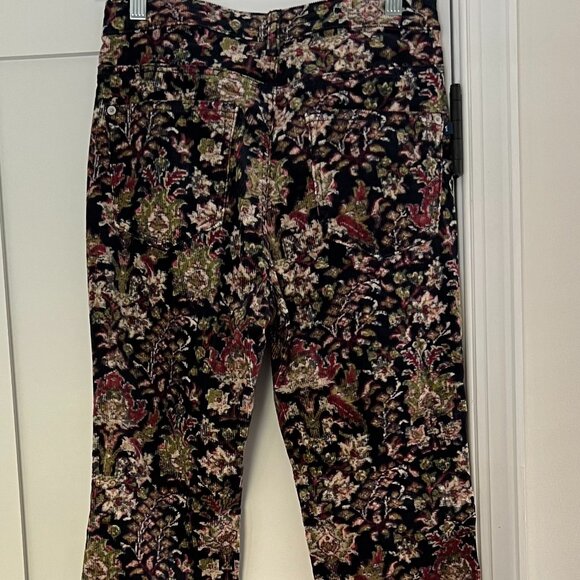 Anthropologie Pilcro Icon Flare Corduroy Pants.  Floral Print, NWOT, Size 28 - Picture 4 of 7